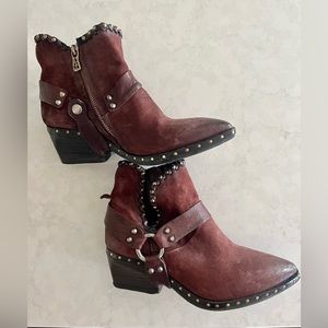 A.S. 98 Spencer Bootie, Wine/Maroon, 37 / 6.5